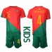 Portugal Ruben Dias #4 Barnkläder Hemma matchtröja till baby VM 2022 Kortärmad (+ Korta byxor) Billigt